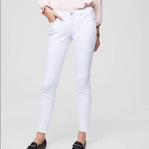 Ann Taylor Loft High-Waist White Jeans